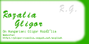 rozalia gligor business card
